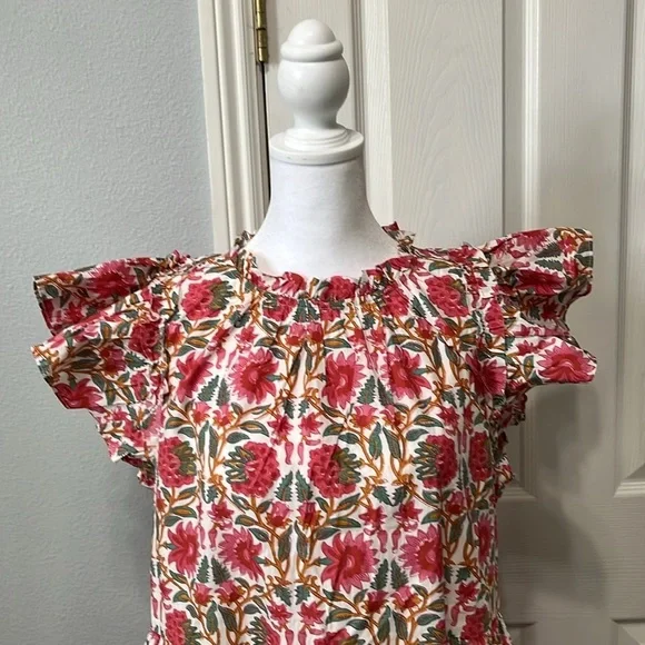 Caroline Constas Strawberry Print Floral Dress Size Medium - Picture 2 of 10